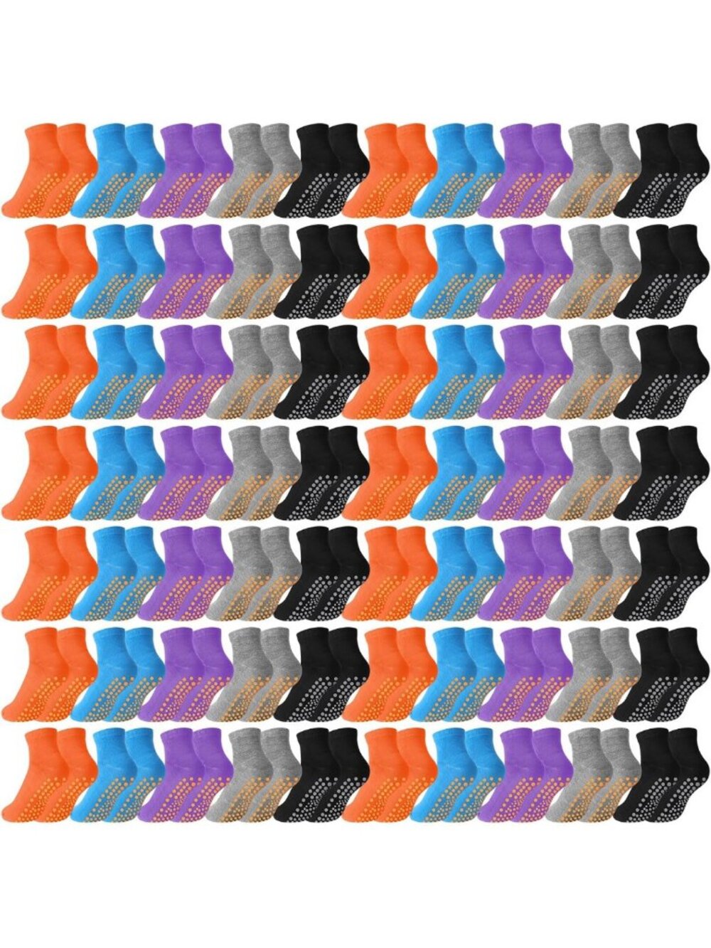 Non-Slip Yoga Socks - 100 Pairs Anti-Skid Grips for Pilates, Barre & Ballet